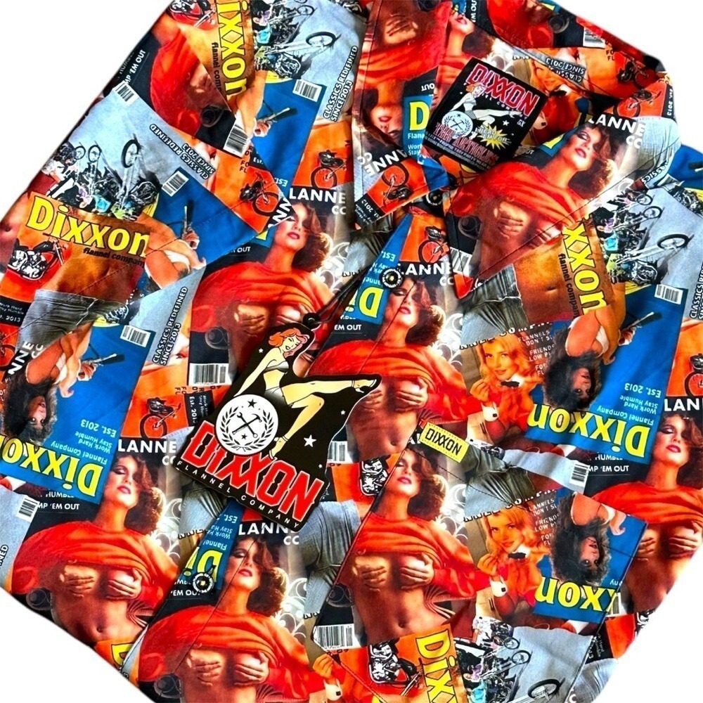 Dixxon Flannel Company The Articles Shirt Men's 5X Multicolor Pinup Magazine